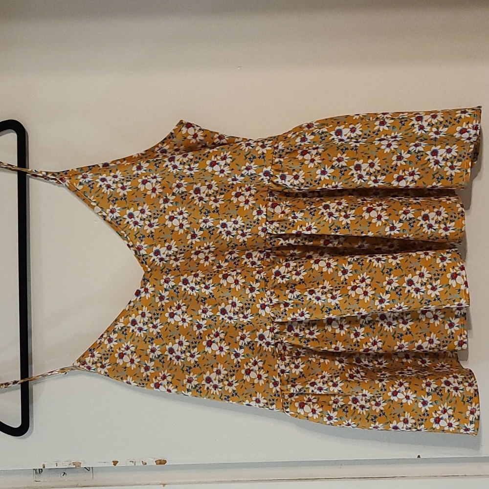 Floral peplum tank